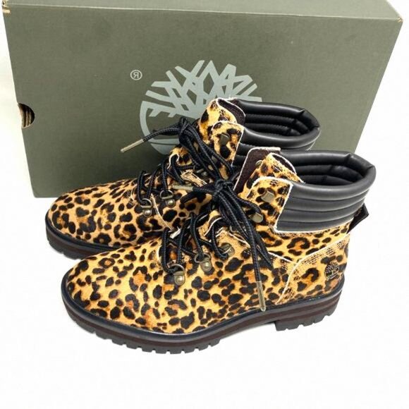 Timberland WOMEN Size TB 0A2GCR V24 LONDON SQUARE MID Boots Leather Brown HIKER - Picture 6 of 11